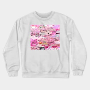 Pink aesthetic collage Crewneck Sweatshirt